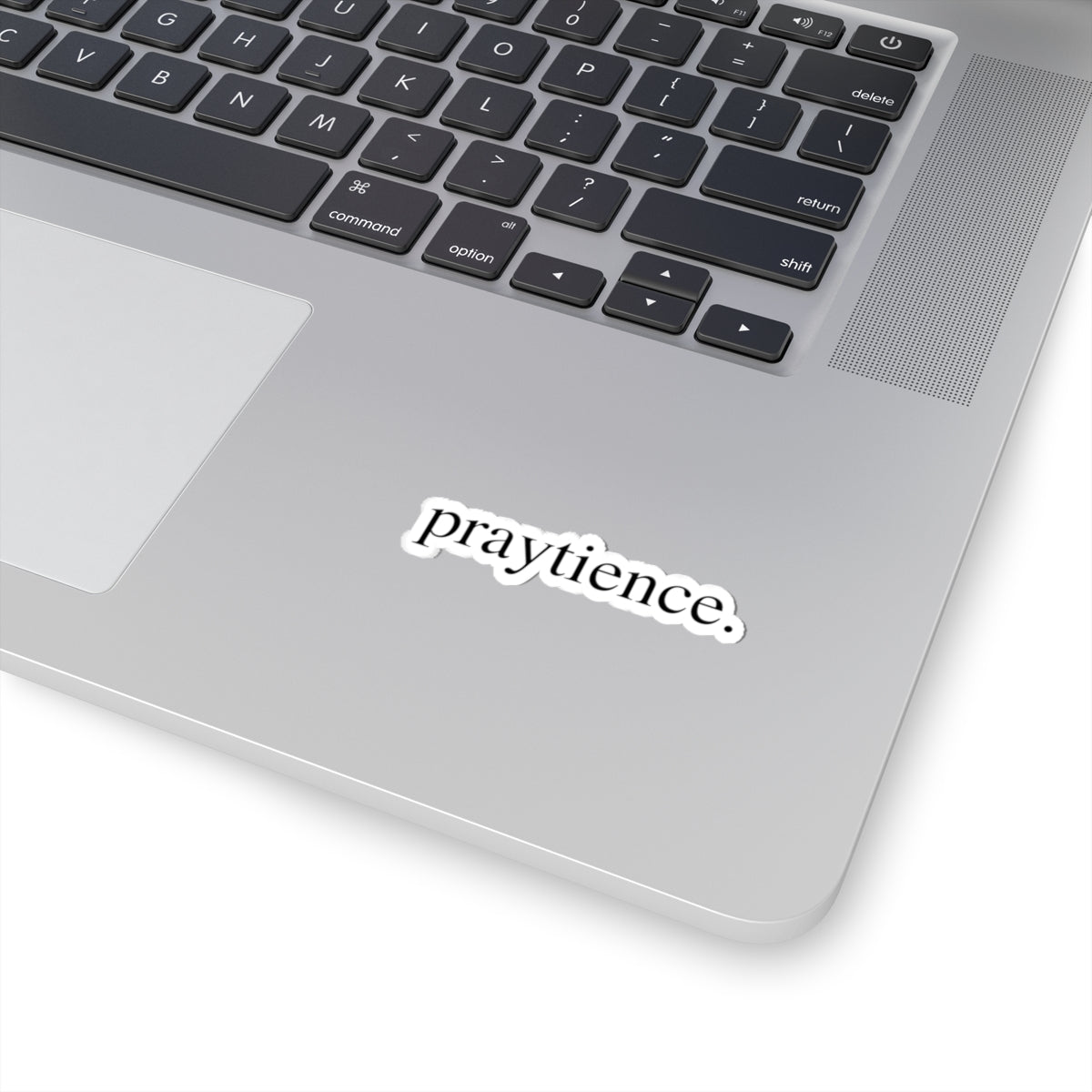 Inspirational Kiss-Cut Stickers - 'Praytience' Motivational Vinyl for Laptops, Journals, and Water Bottles