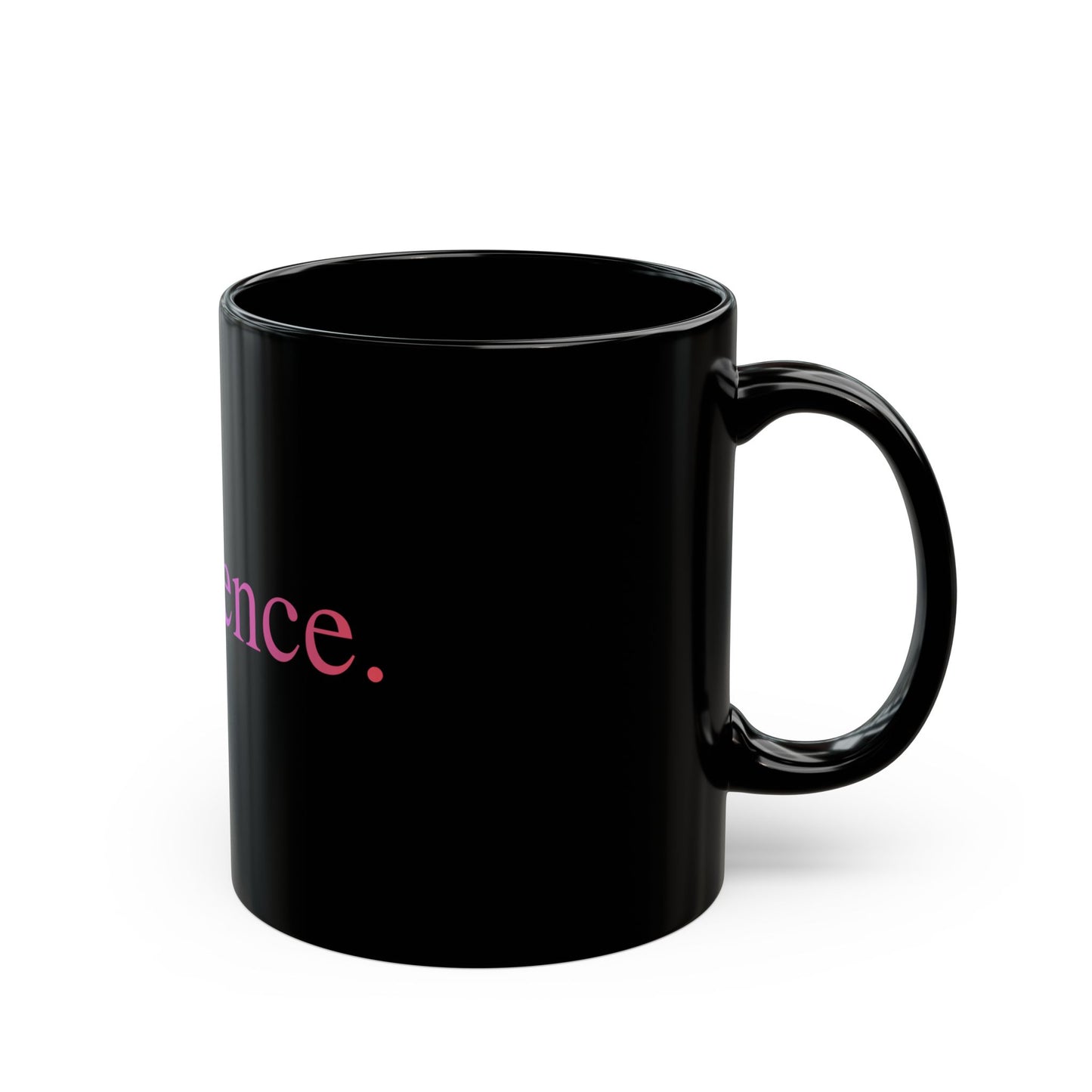 Praytience® Black Ceramic Mug — 11oz Gloss Finish