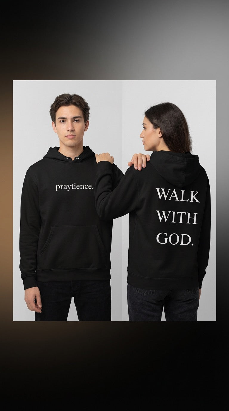 WALK WITH GOD Hoodie — Praytience® Essentials (Multiple Colors)